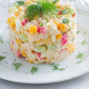 Салат с крабовыми палочками, кукурузой и огурцом